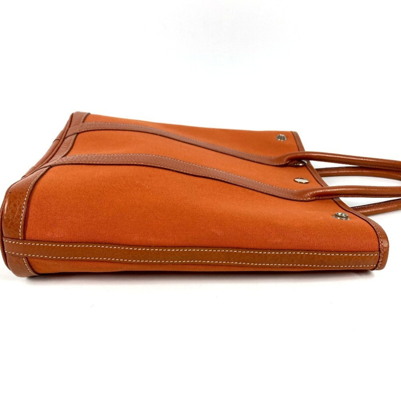 愛馬仕 Garden File PM 直式手提包,肩背式,皮革和帆布材質,男女通用,橙色-3