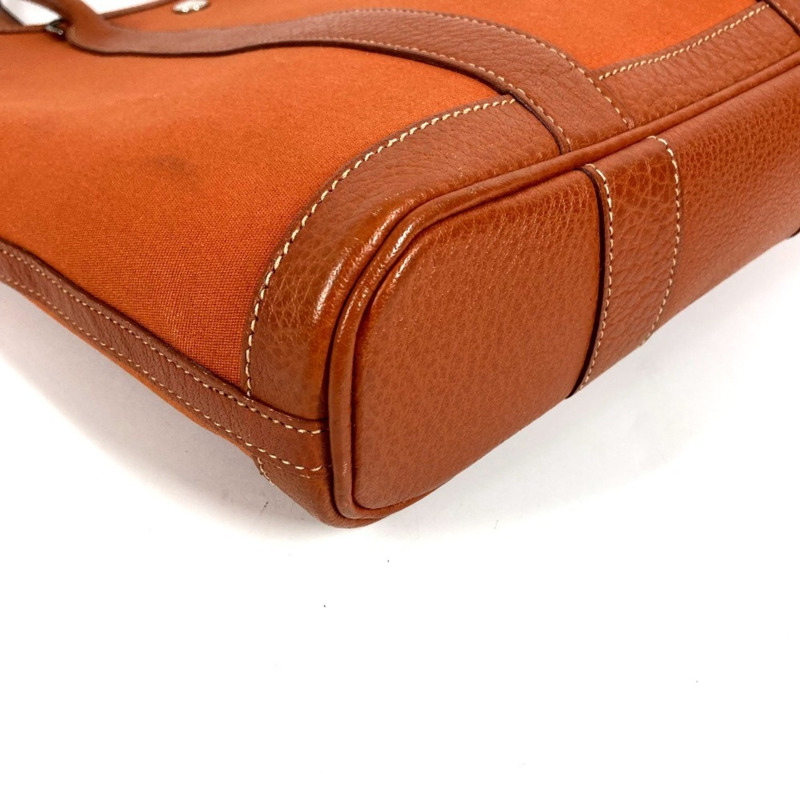 愛馬仕 Garden File PM 直式手提包,肩背式,皮革和帆布材質,男女通用,橙色-5