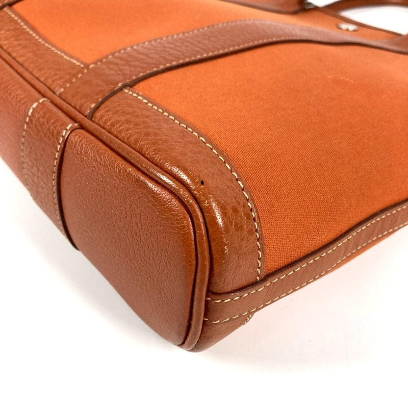 愛馬仕 Garden File PM 直式手提包,肩背式,皮革和帆布材質,男女通用,橙色-6