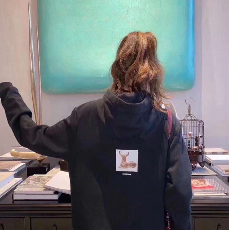 Burberry 女士 印花連帽衛衣L碼-7