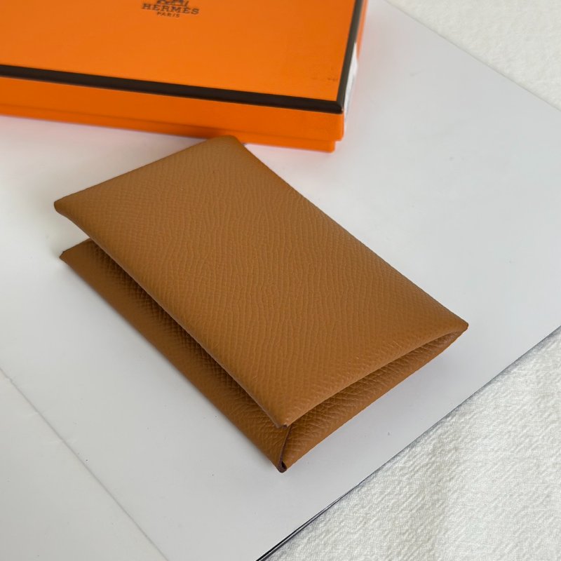 HERMES Calvi 卡包 - 金棕 B-2