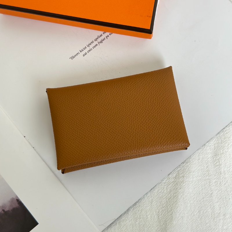 HERMES Calvi 卡包 - 金棕 B-3