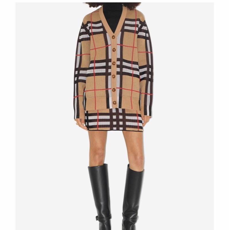 Burberry 女士 格紋科技棉開衫XS S M L XL-1