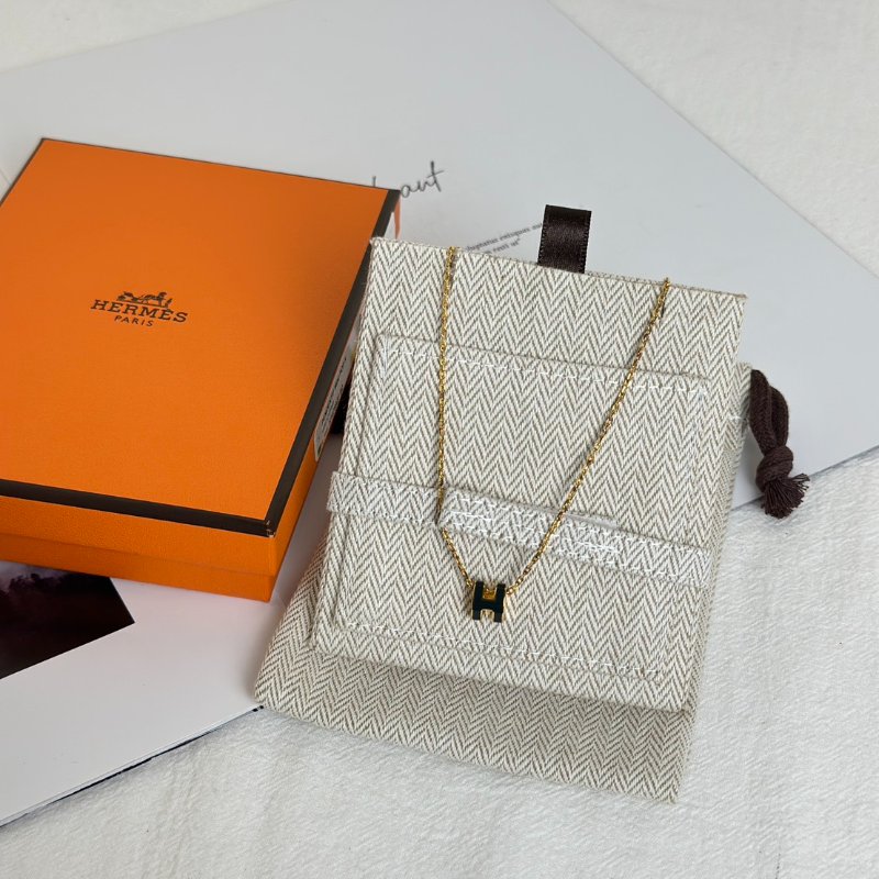 HERMES Mini pop H項鍊 - 松柏綠金-0
