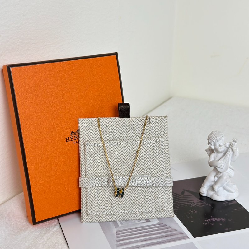 HERMES Mini pop H項鍊 - 松柏綠金-2