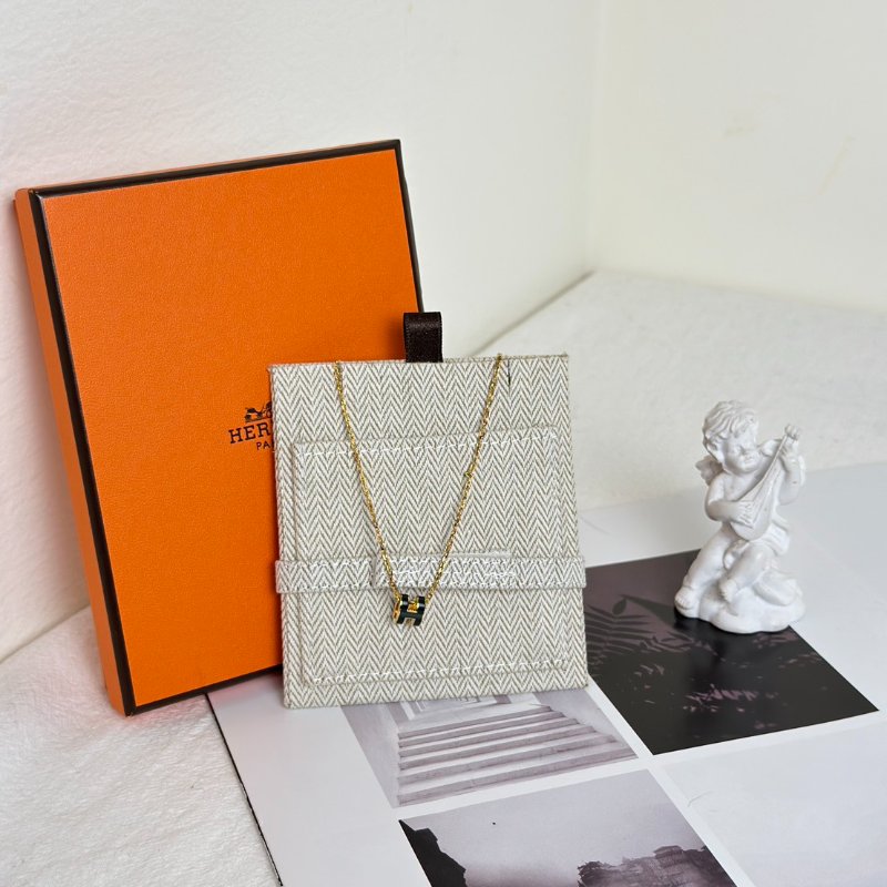 HERMES Mini pop H項鍊 - 松柏綠金-3