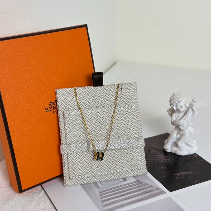 HERMES Mini pop H項鍊 - 松柏綠金-4