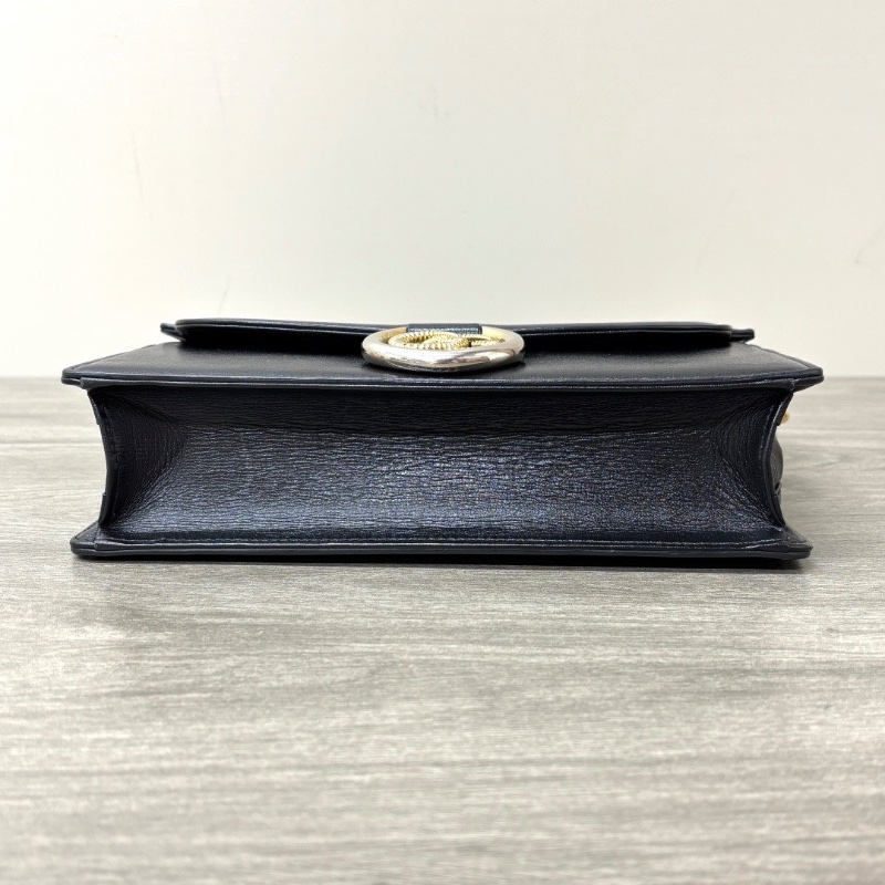 GUCCI 黑金ring系列肩背斜背包24*16*6 98新配件塵袋-4