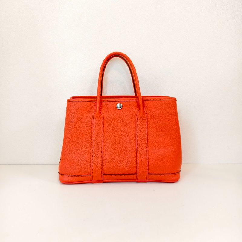 愛馬仕/Hermes 花園30 togo 皮面 T刻 2015年 93愛馬仕橘色 30*21*13cm 98新-4