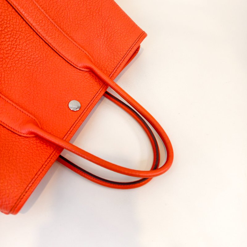 愛馬仕/Hermes 花園30 togo 皮面 T刻 2015年 93愛馬仕橘色 30*21*13cm 98新-5