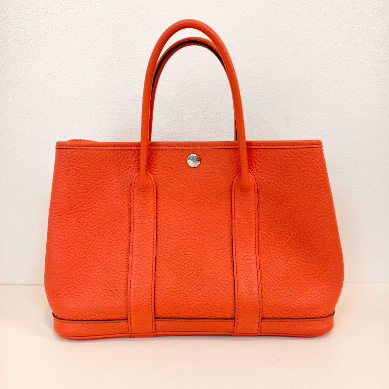 愛馬仕/Hermes 花園30 togo 皮面 T刻 2015年 93愛馬仕橘色 30*21*13cm 98新-8