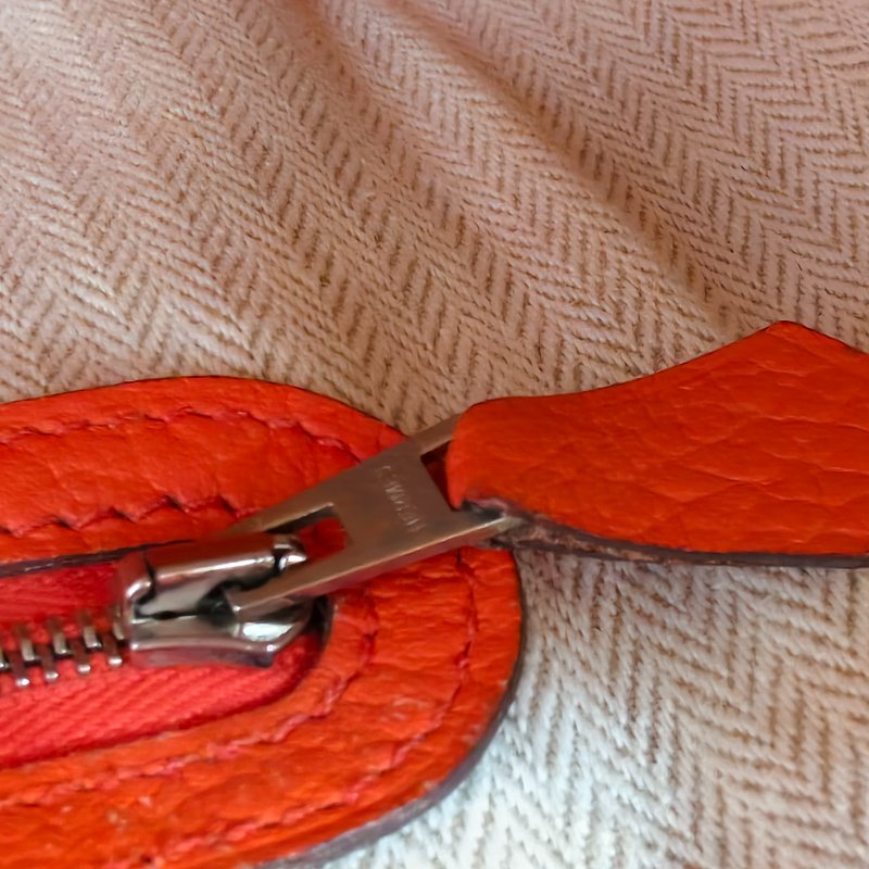 愛馬仕/Hermes 花園30 togo 皮面 T刻 2015年 93愛馬仕橘色 30*21*13cm 98新-11