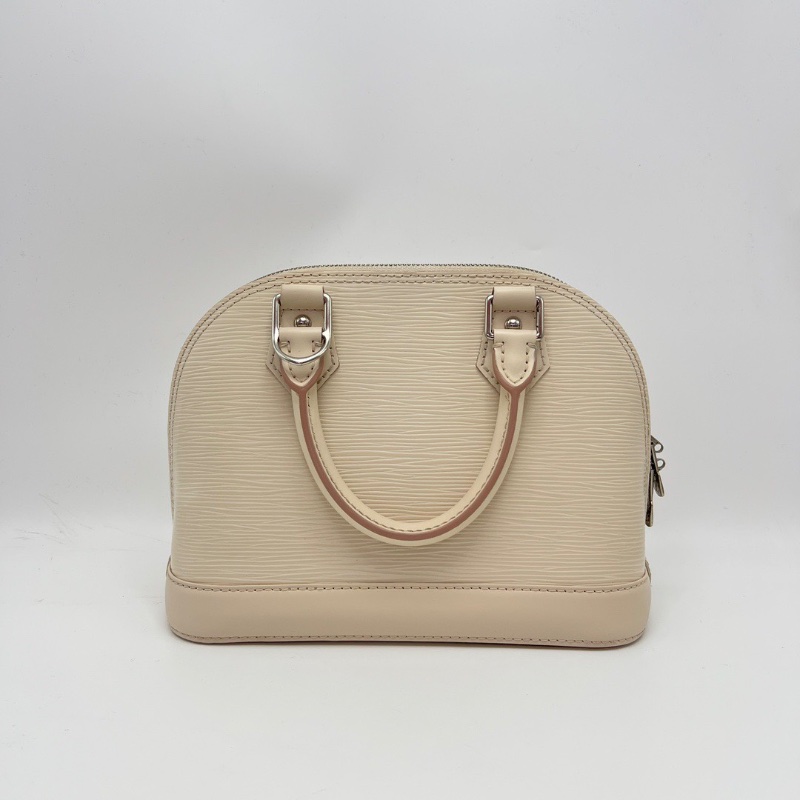 LV 水波紋貝殼包銀扣 Alma BB手提肩背斜背包芯片款23*18*11 98新配件鑰匙塵袋-6