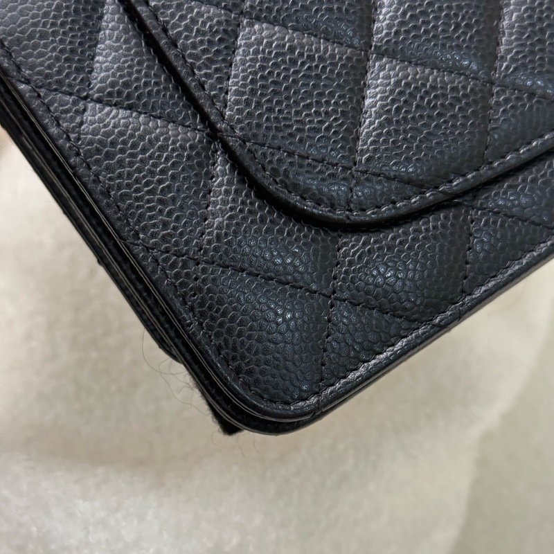 （閒置新✨）Chanel Woc 黑金荔枝-6