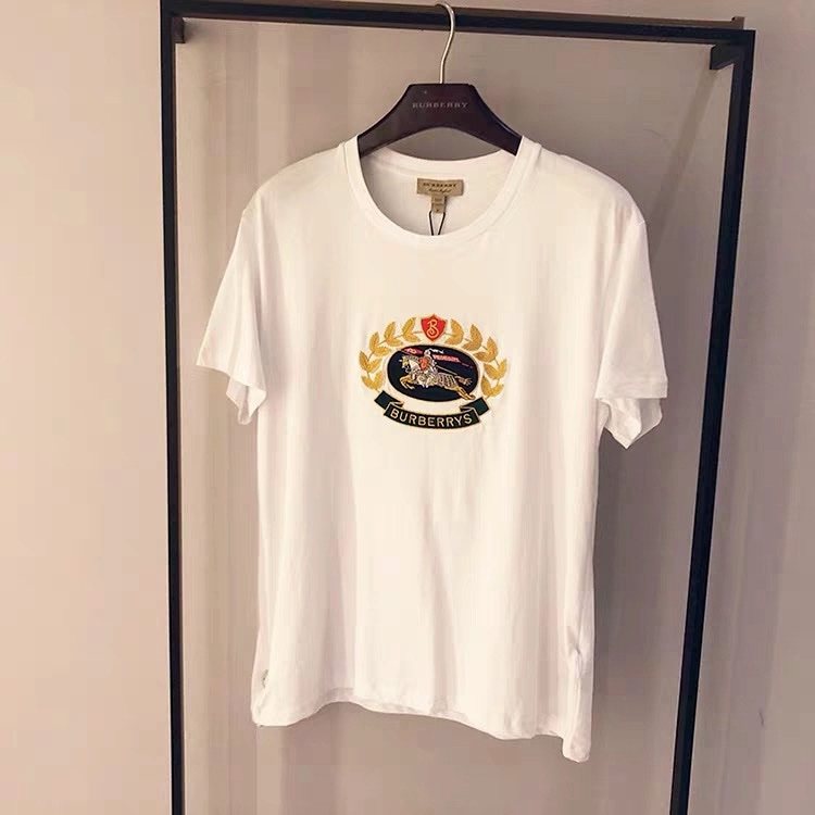 Burberry 女士 馬術騎士LOGO刺繡T恤XS S M L XL碼-0