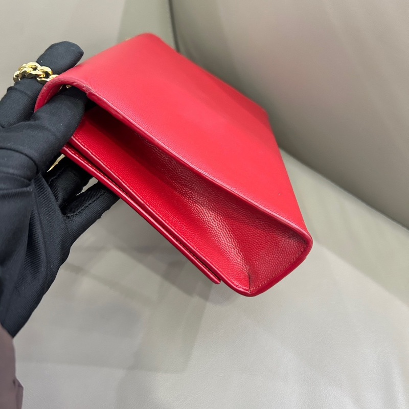 Ysl 紅色魚子醬金扣 kate鏈條肩背包24*16 98新配件塵袋-4