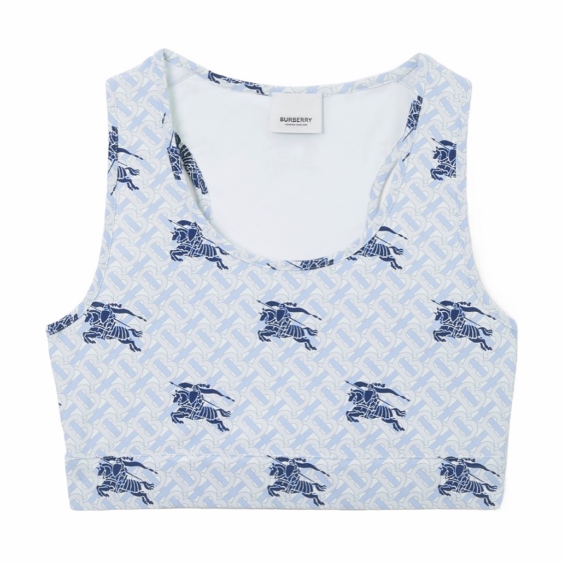 Burberry 女士 馬術騎士徽標拼專屬標識短款背心XS S-0