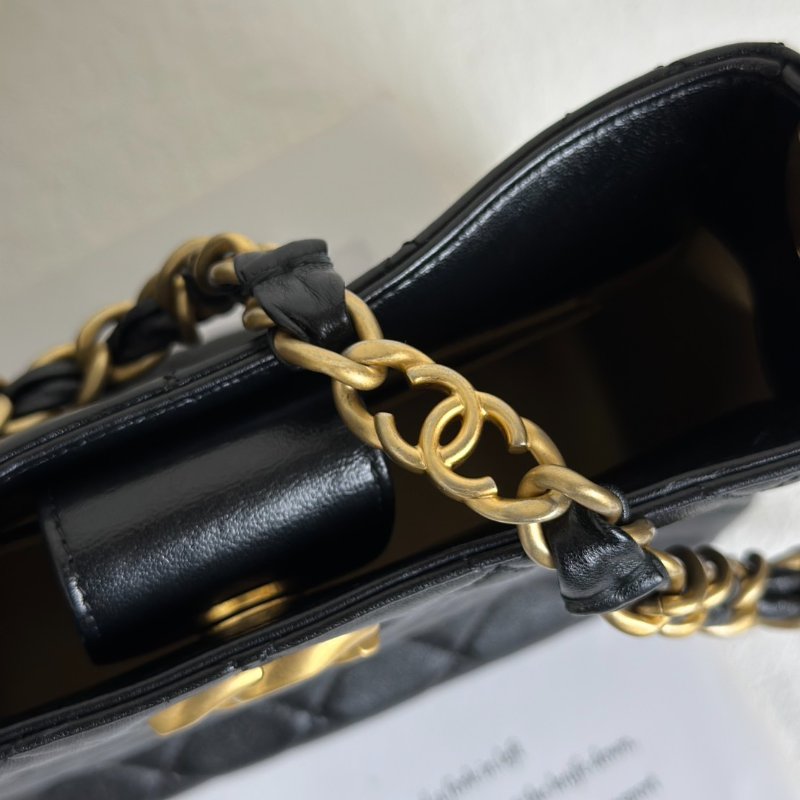 CHANEL 24S嬉皮單肩Hobo - 黑金-7