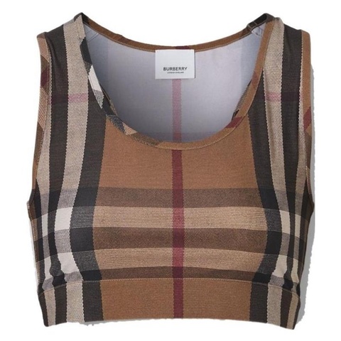 Burberry 女士 格紋徽標背心XS S M碼