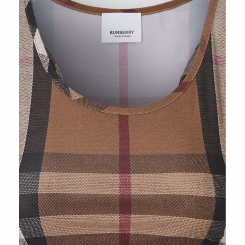 Burberry 女士 格紋徽標背心XS S M碼-1