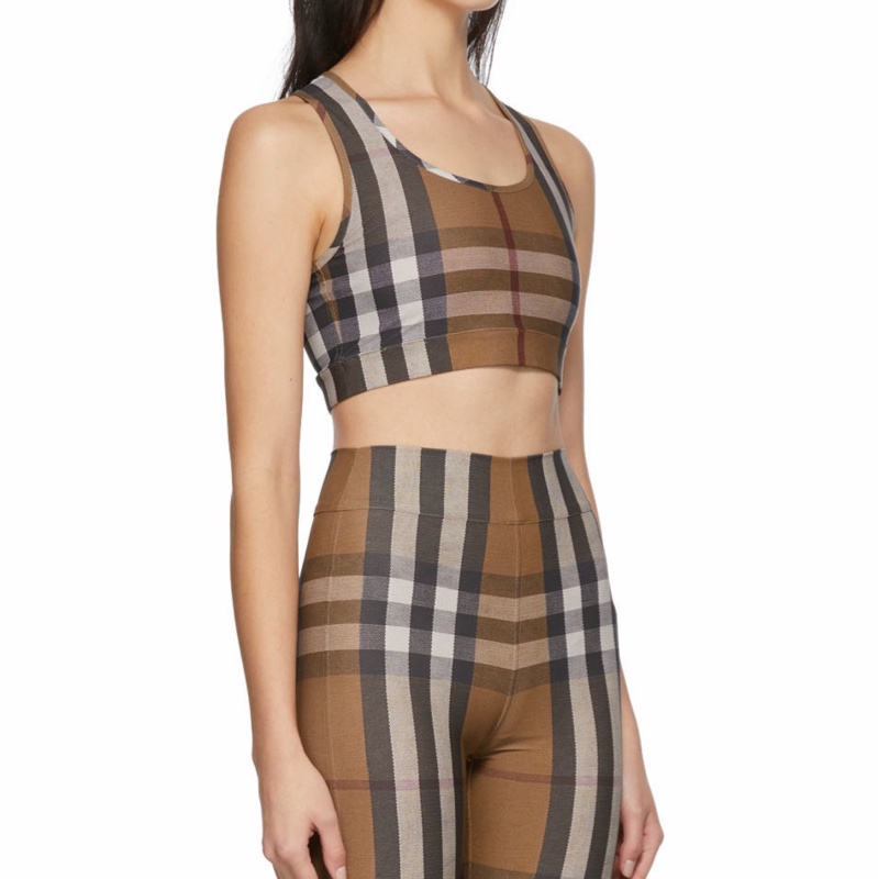 Burberry 女士 格紋徽標背心XS S M碼-4