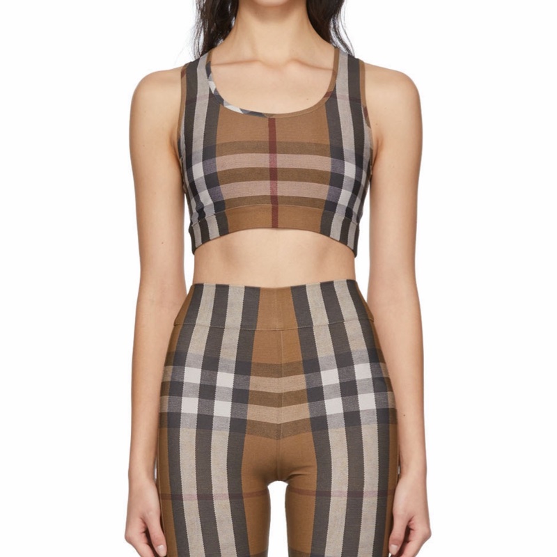 Burberry 女士 格紋徽標背心XS S M碼-5