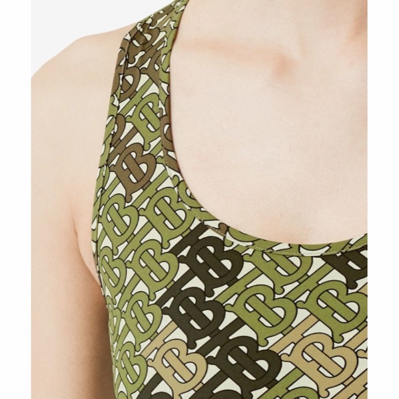 Burberry 女士 Monogram 印花彈力平紋布短款上衣XXS XS M碼-2