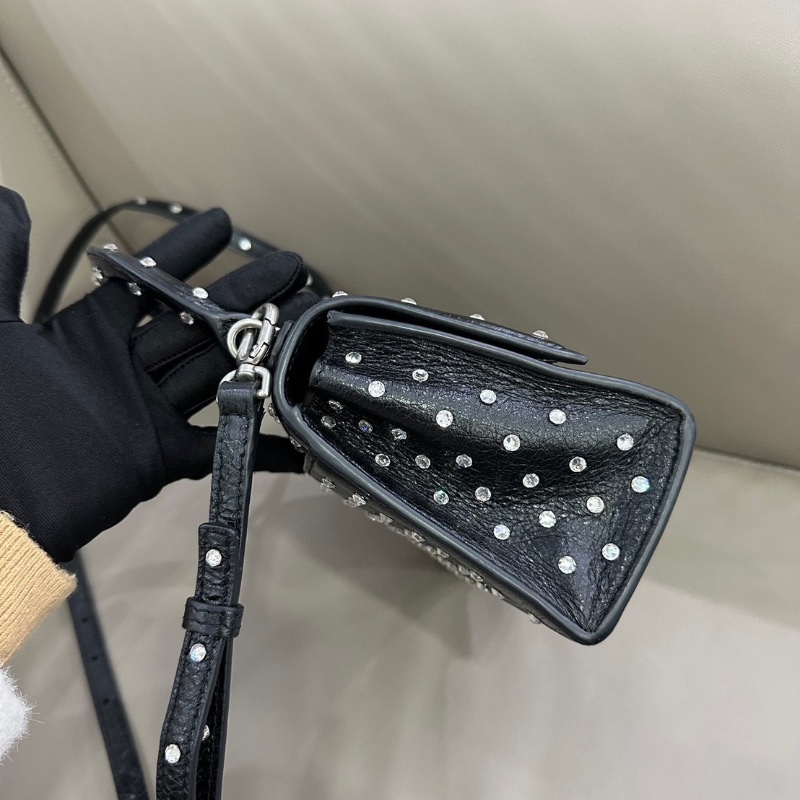 Balenciagahourglass系列仿舊沙漏包 黑色 xs號 18.7*12.9 98新配件塵袋-4