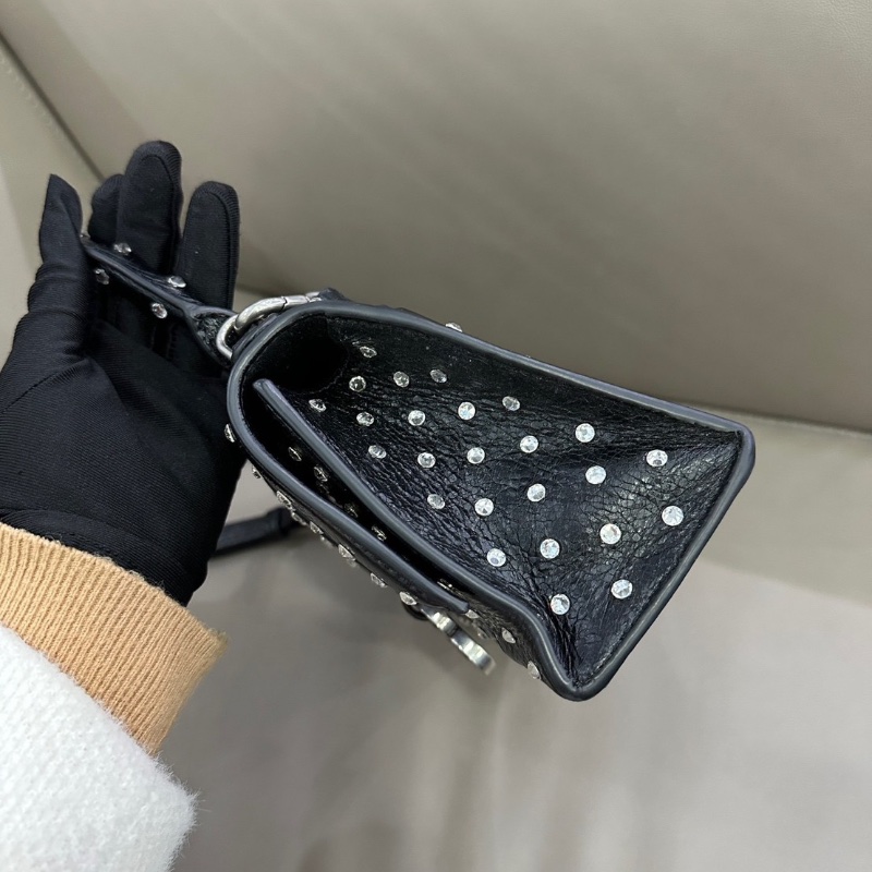 Balenciagahourglass系列仿舊沙漏包 黑色 xs號 18.7*12.9 98新配件塵袋-6