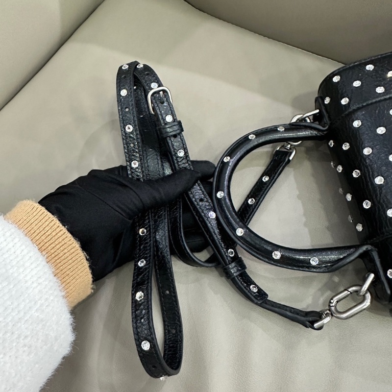 Balenciagahourglass系列仿舊沙漏包 黑色 xs號 18.7*12.9 98新配件塵袋-7