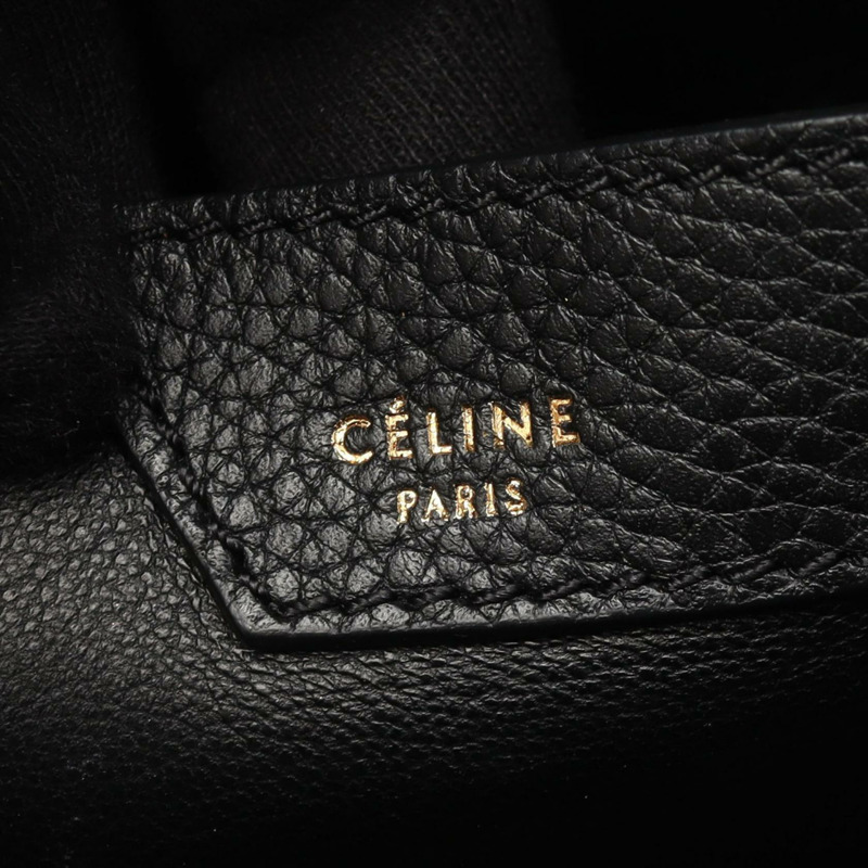 CELINE 黑色皮革肩斜背包,二手女款-3