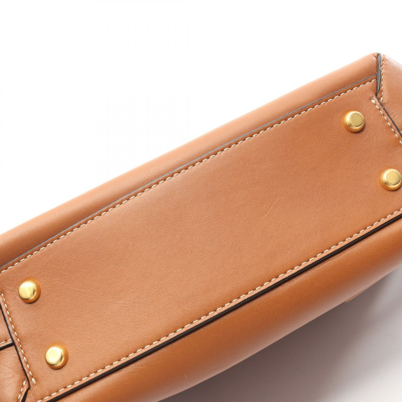 BOTTEGA VENETA Arco 小號 Maxi Intrecciato 編織肩背手提包,棕色皮革,二手-7