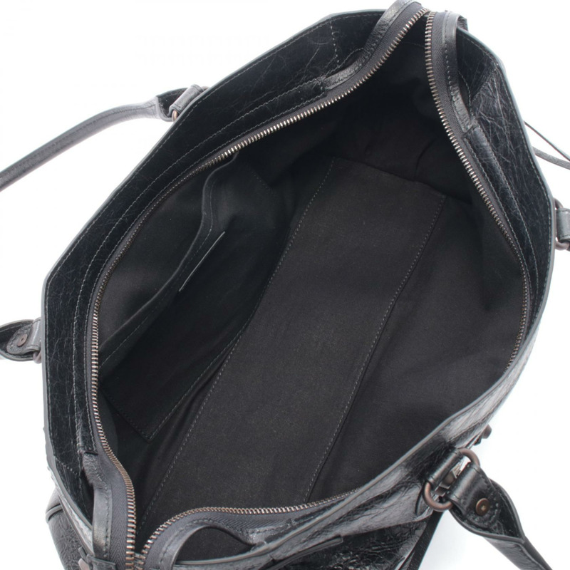 BALENCIAGA Le City Eastwest 單肩包 8457042ABEK 黑色皮革 二手 女士-2