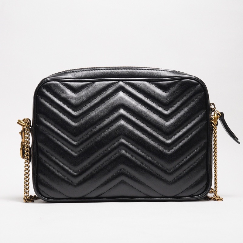 Gucci GG Marmont 皮革斜背包+手拿包+零錢包 一組3個-3