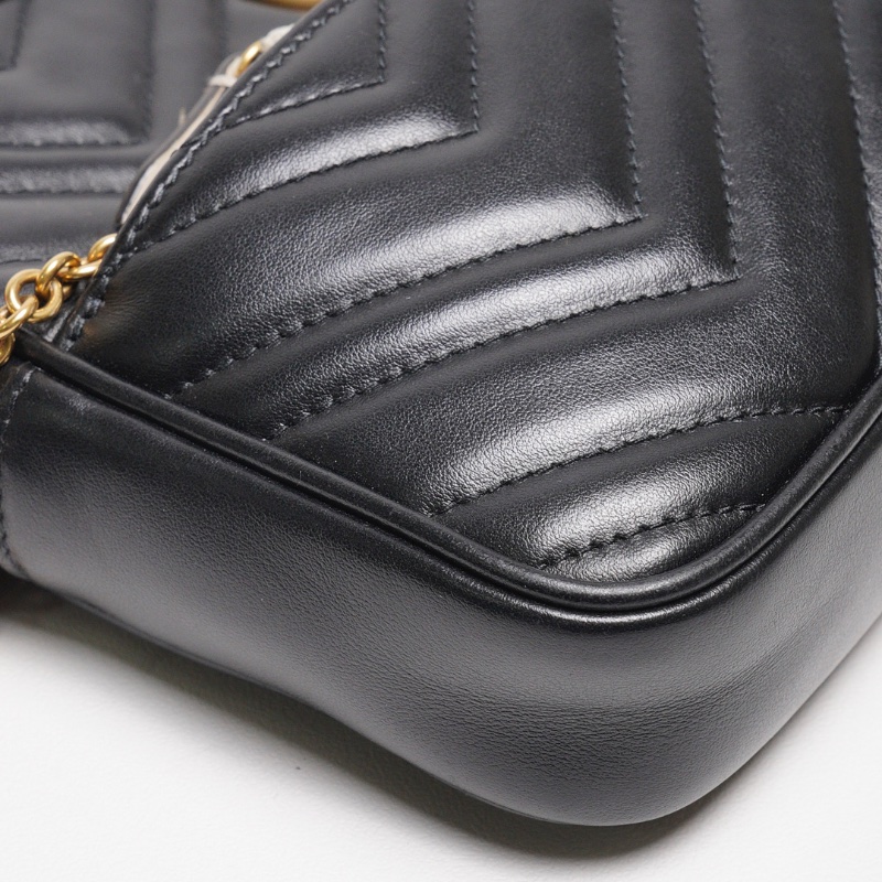 Gucci GG Marmont 皮革斜背包+手拿包+零錢包 一組3個-15