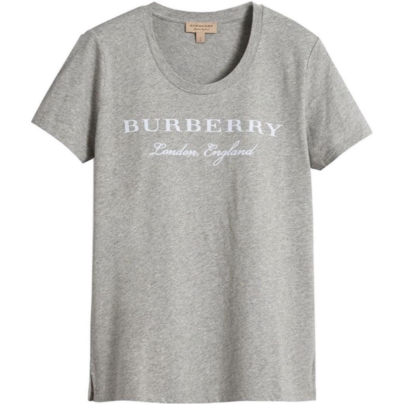 Burberry 女士 LOGO印花全棉T恤S碼-0
