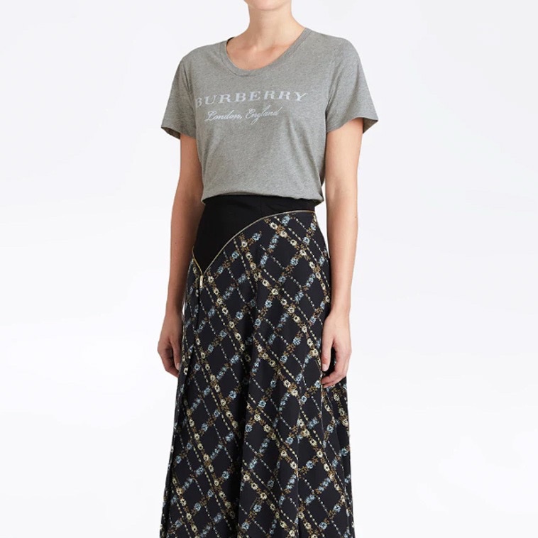 Burberry 女士 LOGO印花全棉T恤S碼-3