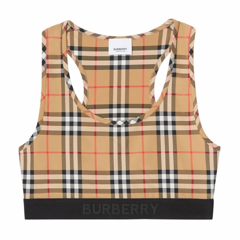 Burberry 女士 格紋徽標裝飾背心XXS XS M碼-2