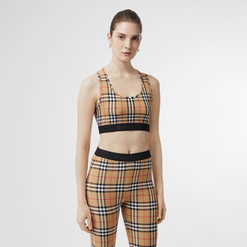 Burberry 女士 格紋徽標裝飾背心XXS XS M碼-3