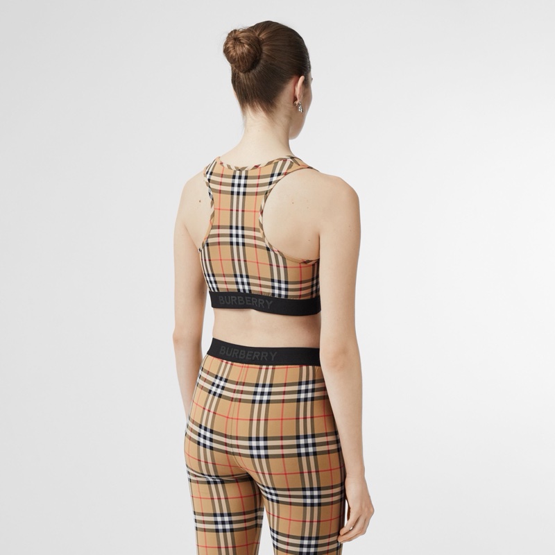 Burberry 女士 格紋徽標裝飾背心XXS XS M碼-4