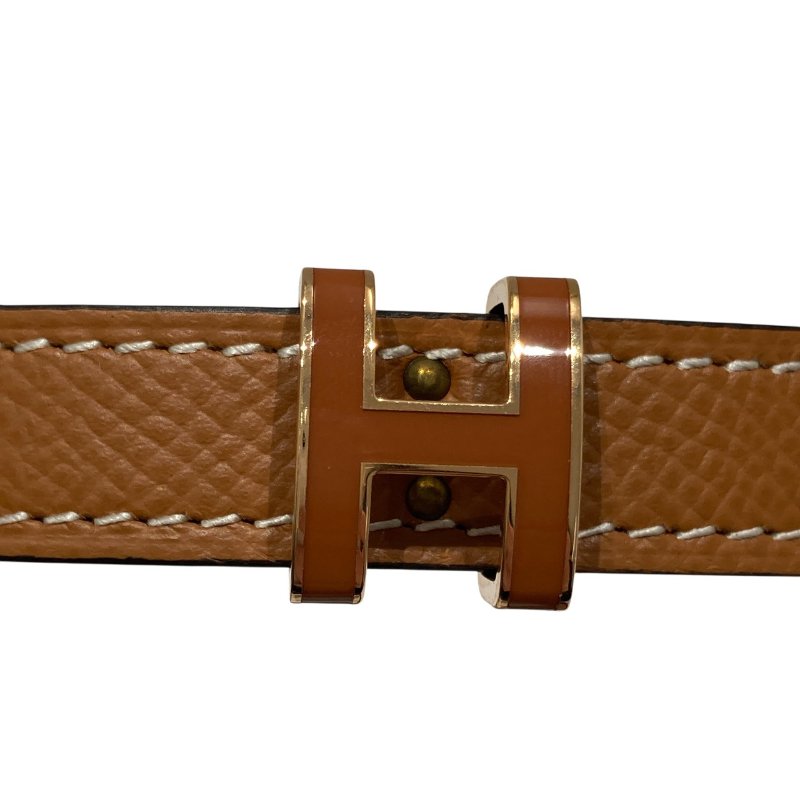 HERMES 愛馬仕 Z刻印 POP H 15 BELT 皮帶 80CM 棕色 金色-2