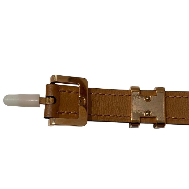 HERMES 愛馬仕 Z刻印 POP H 15 BELT 皮帶 80CM 棕色 金色-3