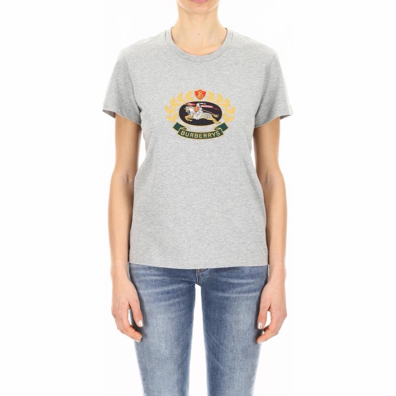 Burberry 女士 馬術騎士LOGO刺繡T恤XS S M L碼-1