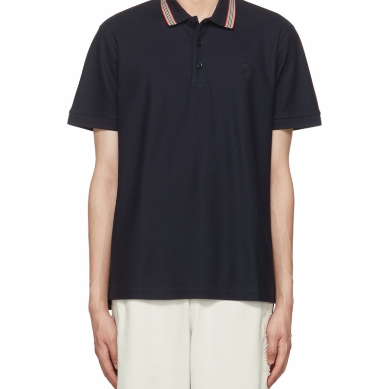 Burberry 男士 標誌性條紋衣領Polo 衫XXS XS S M L XL XXL XXXL碼-1