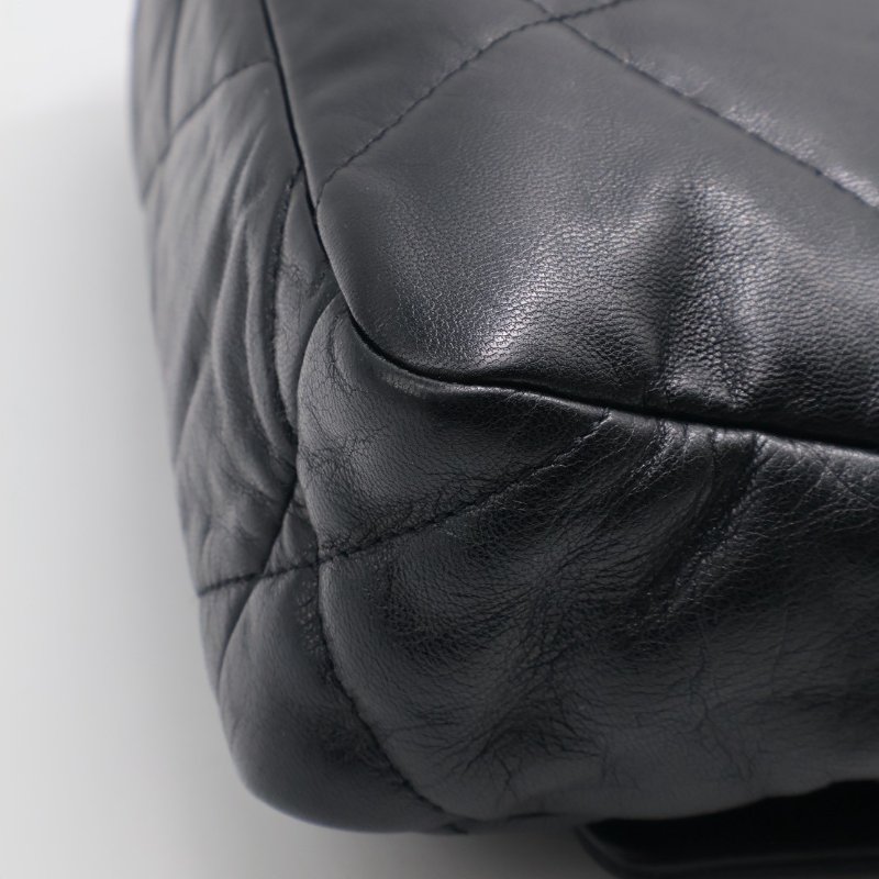 CHANEL 19 Bag 菱格紋羊皮手提肩背包 26 - 黑金30開-18