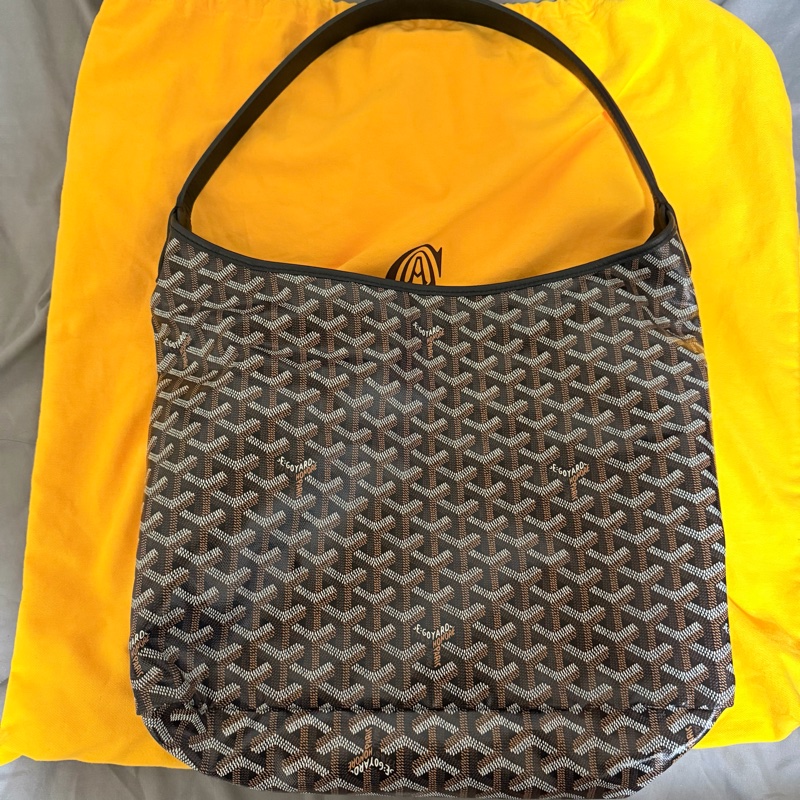 Goyard HOBO 黑棕 黃色蝴蝶 99新-4