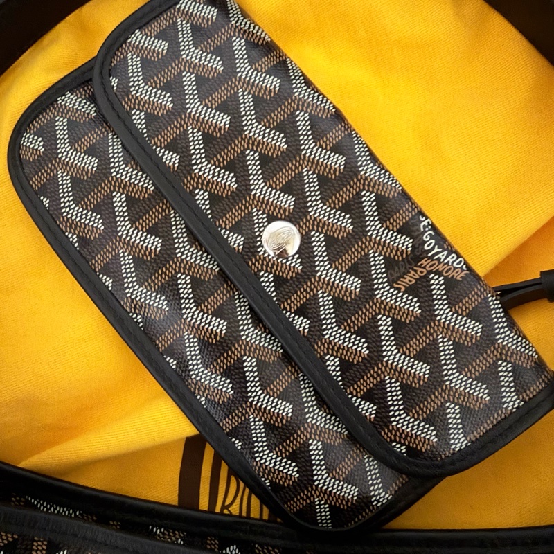 Goyard HOBO 黑棕 黃色蝴蝶 99新-13