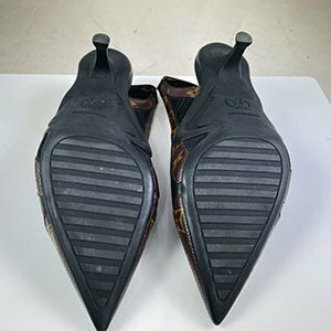 *奢華大道國際精品＊【L3384】LV原花拼牛皮 ARCHIGHT 露跟高跟鞋 38號 1AAW7M
