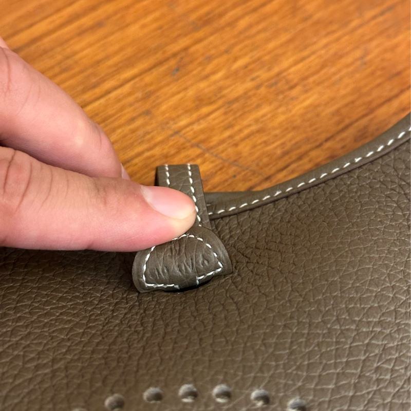 HERMES 大象灰金釦MINI EVELYNE-16