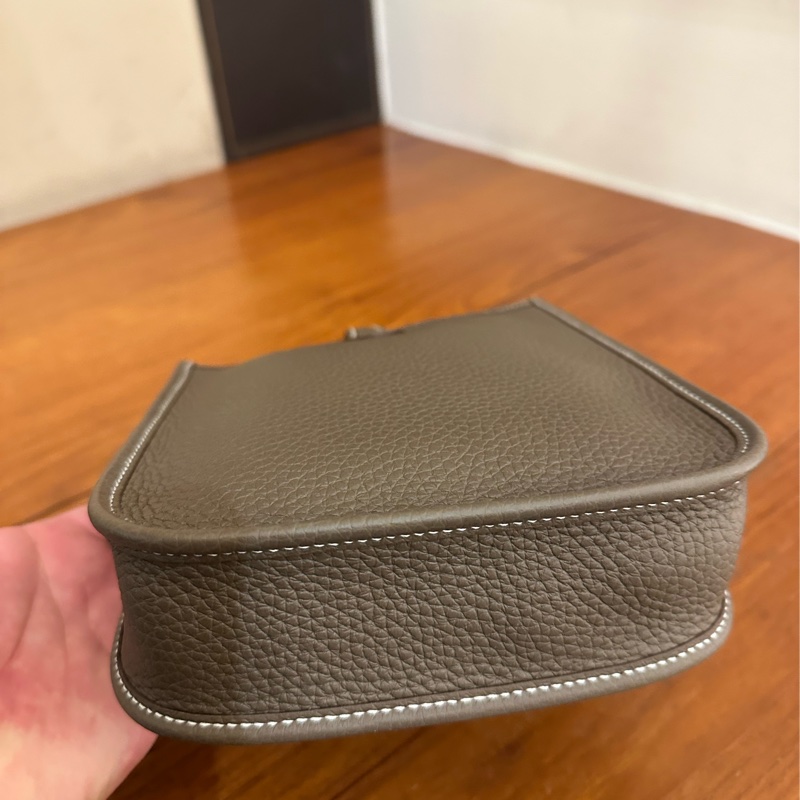 HERMES 大象灰金釦MINI EVELYNE-19